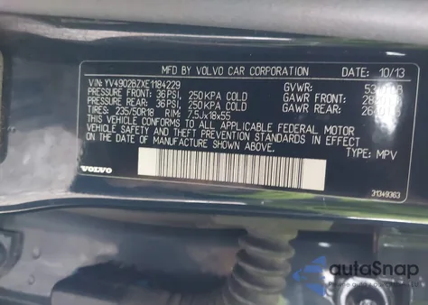 2014 Volvo Xc70 T6 Premier Plus из США, поврежденный, VIN YV4902BZXE1184229